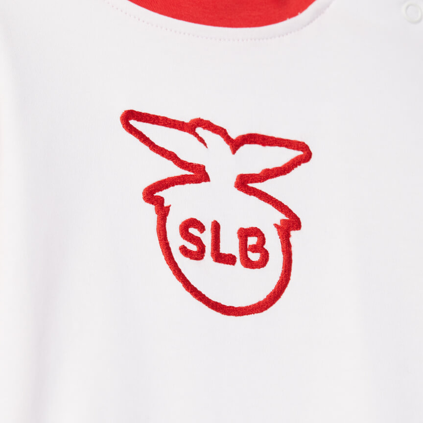 White Babygrow with the SLB Emblem