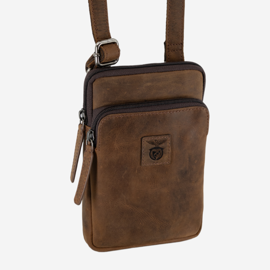SL Benfica Brown Leather Shoulder Bag