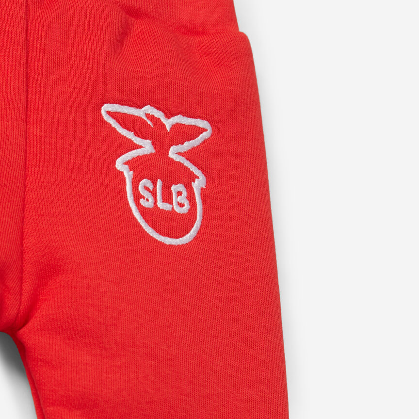 Red Pants with the SLB Emblem