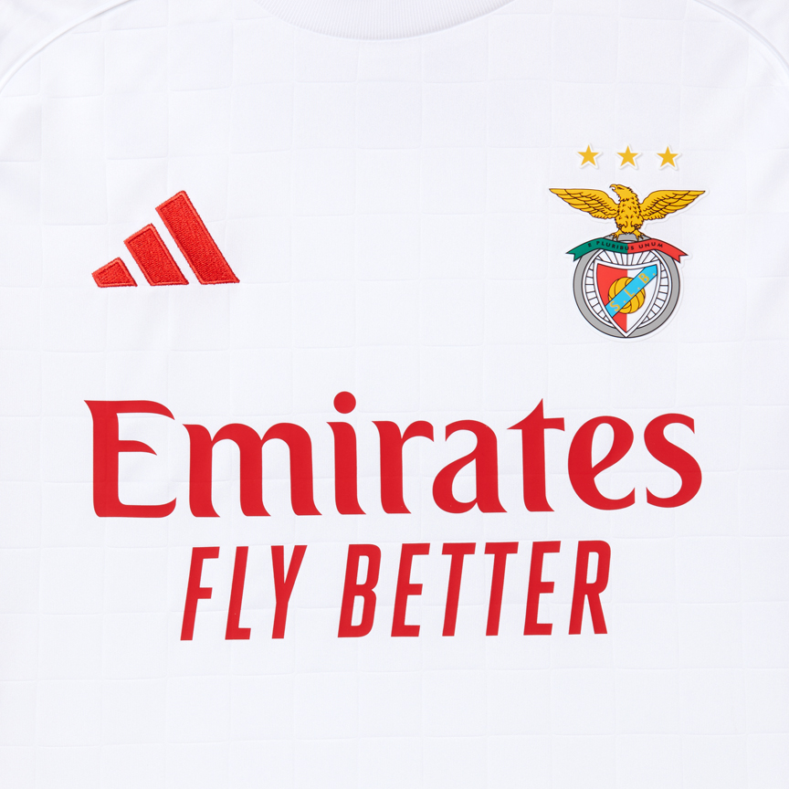 SL Benfica 2025-2026 White Away Jersey for Kids