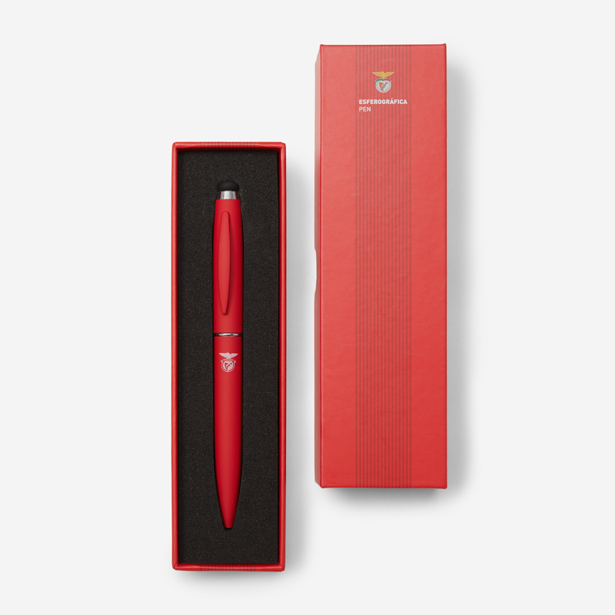 Red Touch ball pen with SL Benfica emblem