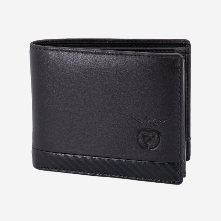 Black Wallet with Leather Interior Clip SL Benfica