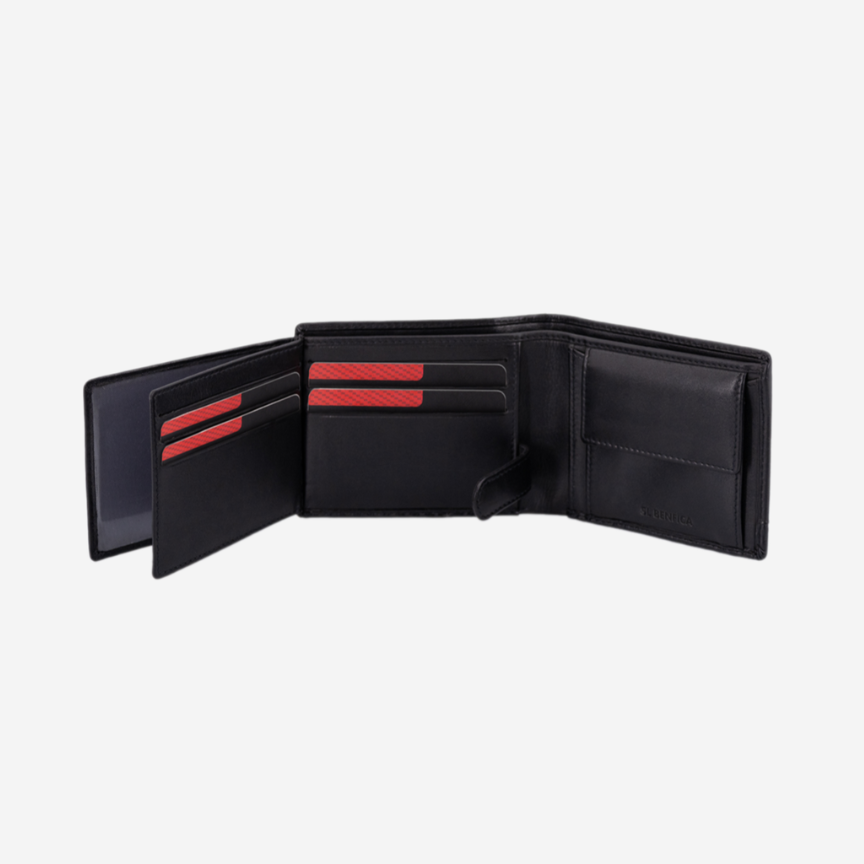 Black Wallet with Leather Interior Clip SL Benfica
