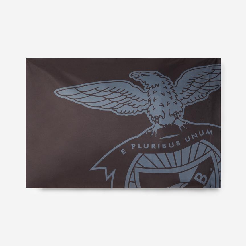 Set of Black Cushion Pillowcases with SL Benfica Emblem