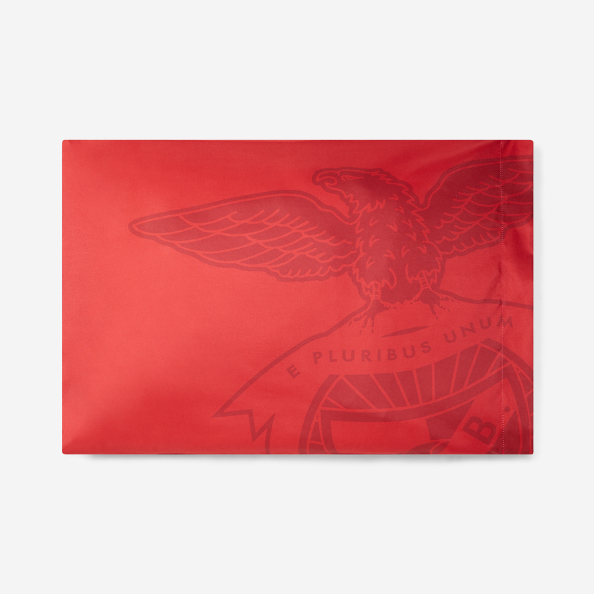 Set of Red Cushion Pillowcases with SL Benfica Emblem