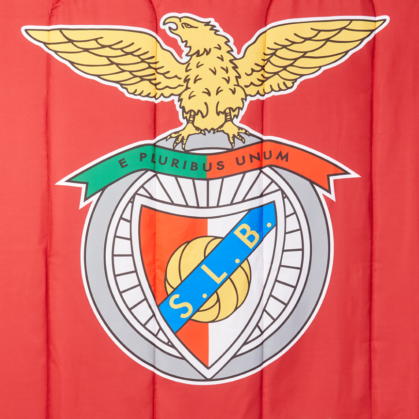Red Single Bed Duvet with Sport Lisboa e Benfica Emblem