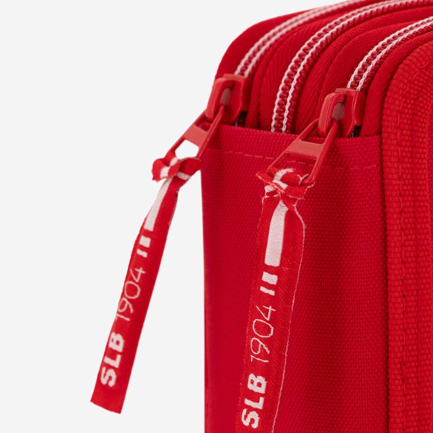 Red Tri-fold Case with Sport Lisboa e Benfica Emblem