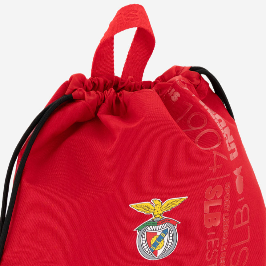 Red Gym Bag with Sport Lisboa e Benfica Emblem