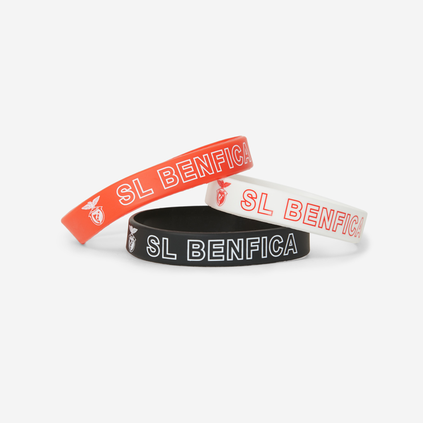 3 Pack Silicone Bracelets Sl Benfica