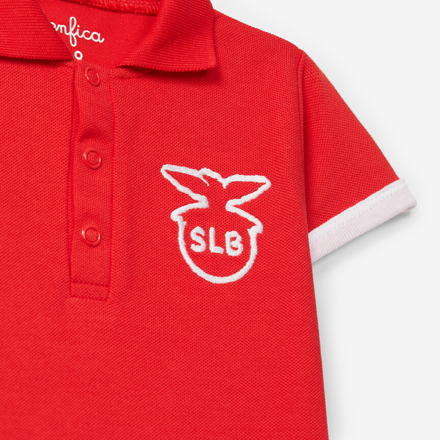 Red Polo Shirt with the SLB Emblem