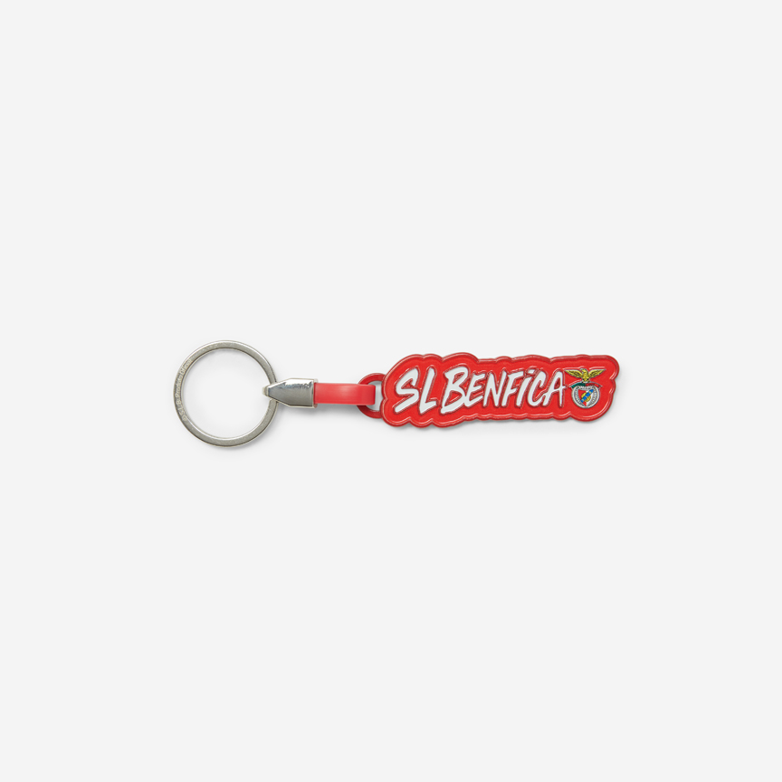 Red keyring with SL Benfica pendant