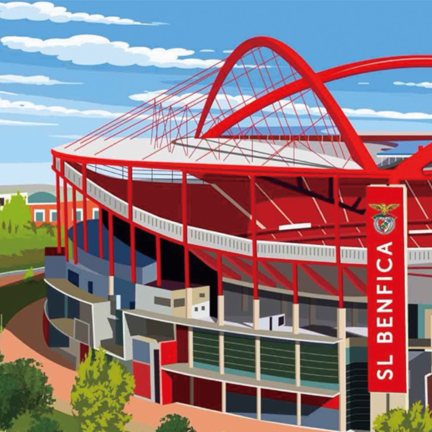 Sport Lisboa e Benfica Stadium Panoramic Puzzle