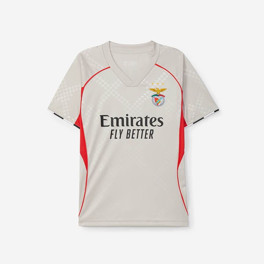 SL Benfica 2025-2026 Replica Beige Away Jersey for Kids